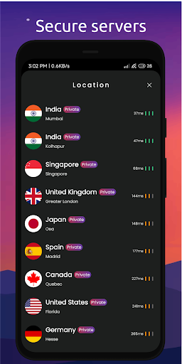 Insta VPN Fast VPN: Secure VPN 螢幕截圖 1