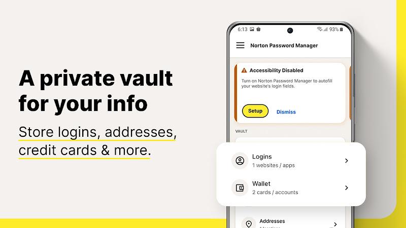 Norton Password Manager Tangkapan skrin 1