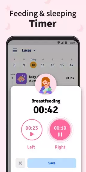 Baby Tracker - Breastfeeding スクリーンショット 1