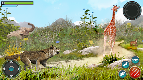 Wild Wolf Games: Animal Sim 3D Capture d'écran 0