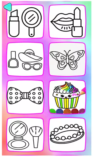 Beauty Glitter coloring game Captura de pantalla 1