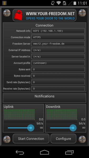 Your Freedom VPN Client スクリーンショット 2