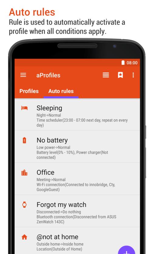 aProfiles - Auto tasks Screenshot 1