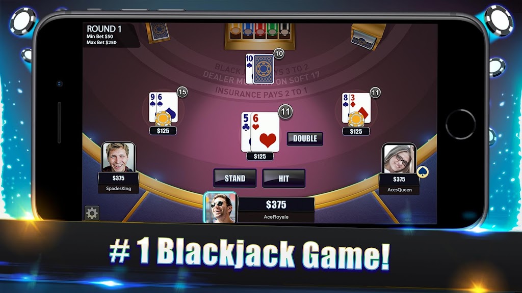 Blackjack Legends: 21 Online Multiplayer Casino Ảnh chụp màn hình 0