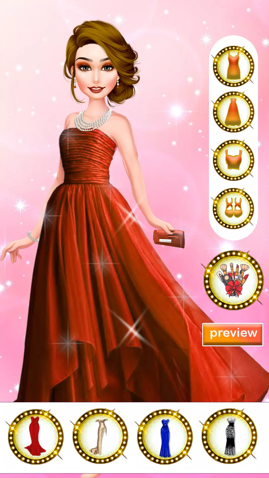 Fashion Girl Makeup Games Show Captura de pantalla 3