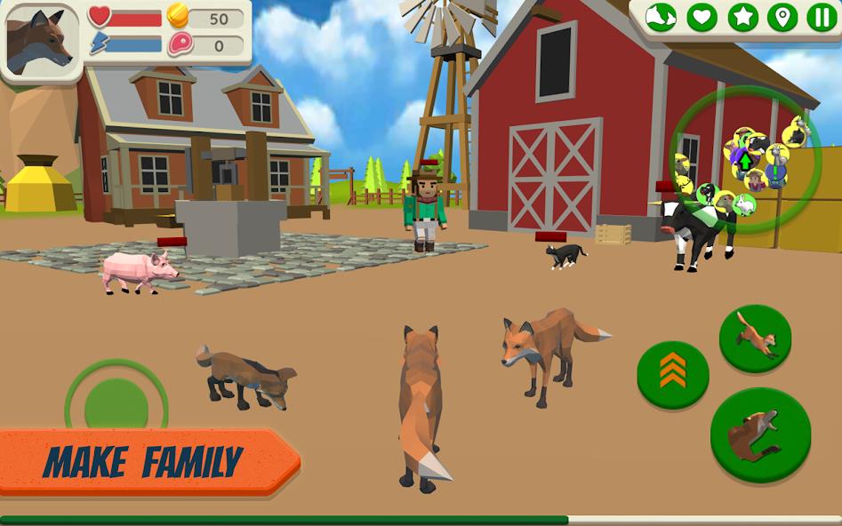 Fox Family - Animal Simulator Mod 螢幕截圖 1