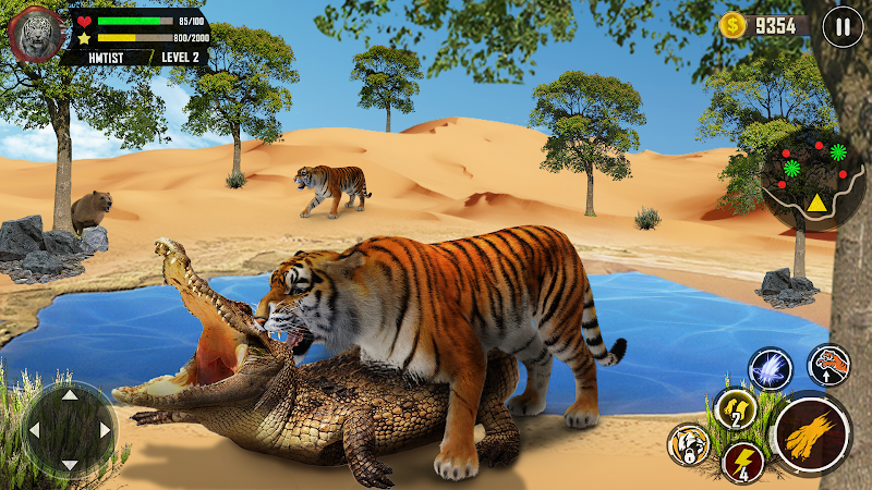 Tiger Simulator 3D Animal Game Ảnh chụp màn hình 1