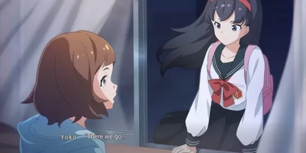 A picture of four people on a boat in a quintessentially animesque style.