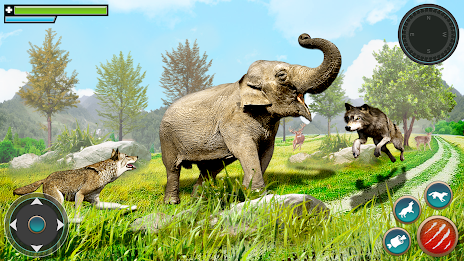 Wild Wolf Games: Animal Sim 3D Capture d'écran 1