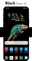 Black Emui Theme for Huawei Ảnh chụp màn hình 1