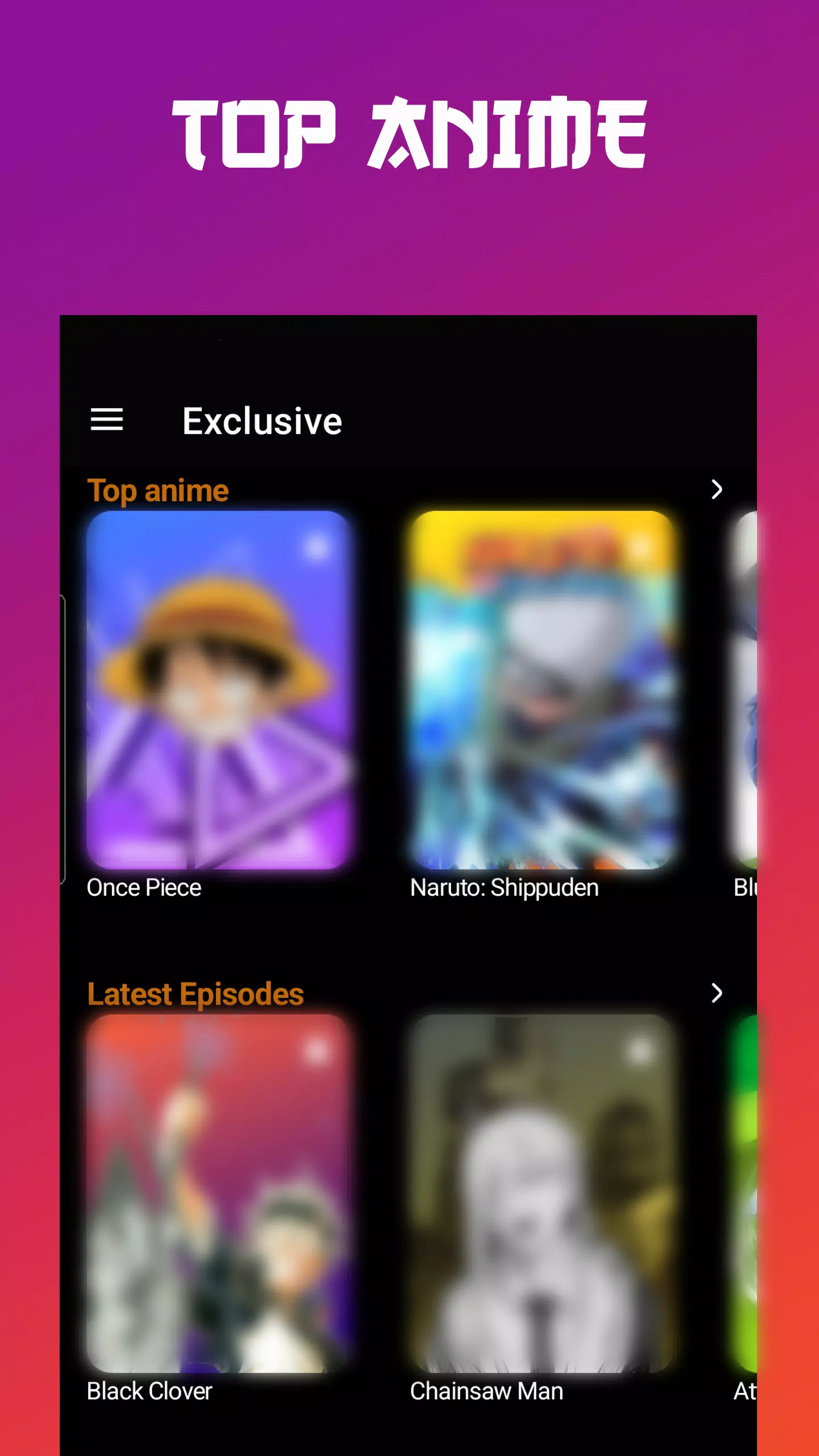 Anime tv - Anime Watching App Captura de tela 0