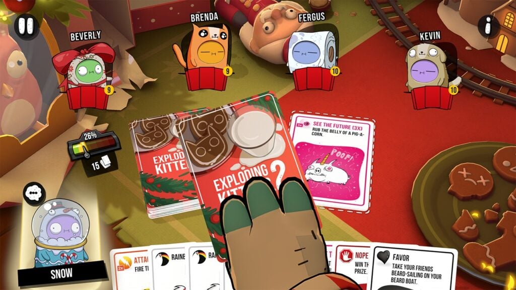 Eksploding Kittens 2 zaprezentuje pakiet Santa Claws na świętowanie!