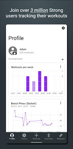 Strong Workout Tracker Gym Log 螢幕截圖 0