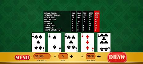 Jacks or Better - Video Poker ภาพหน้าจอ 1