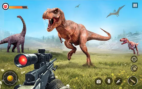 Dino Hunter Sniper 3d: Dinosaur Free FPS Shooting 螢幕截圖 1