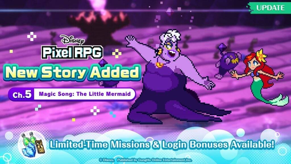 Recruit Ariel and Ursula in Latest Update of Disney Pixel RPG The Little Mermaid