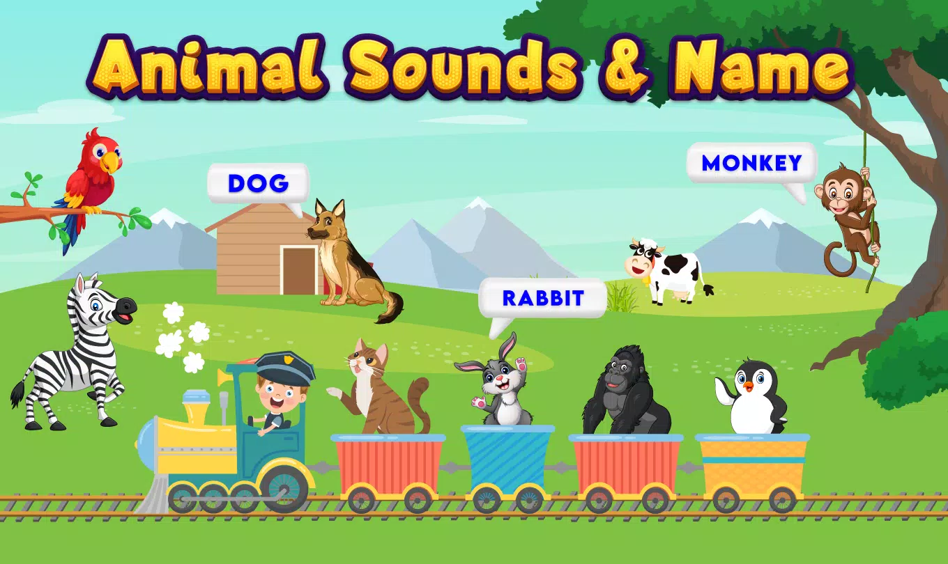 Kids Animal Sounds & Games Tangkapan skrin 0