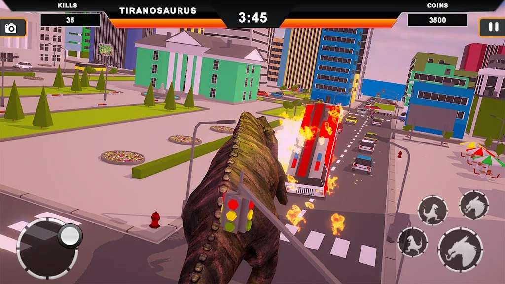 Dinosaur Rampage: Dino City Rampage Simulator Ảnh chụp màn hình 3