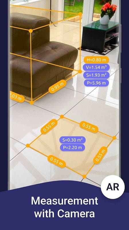 AR Ruler: 测量尺,尺子量度,直尺量度,ar量度器 螢幕截圖 3