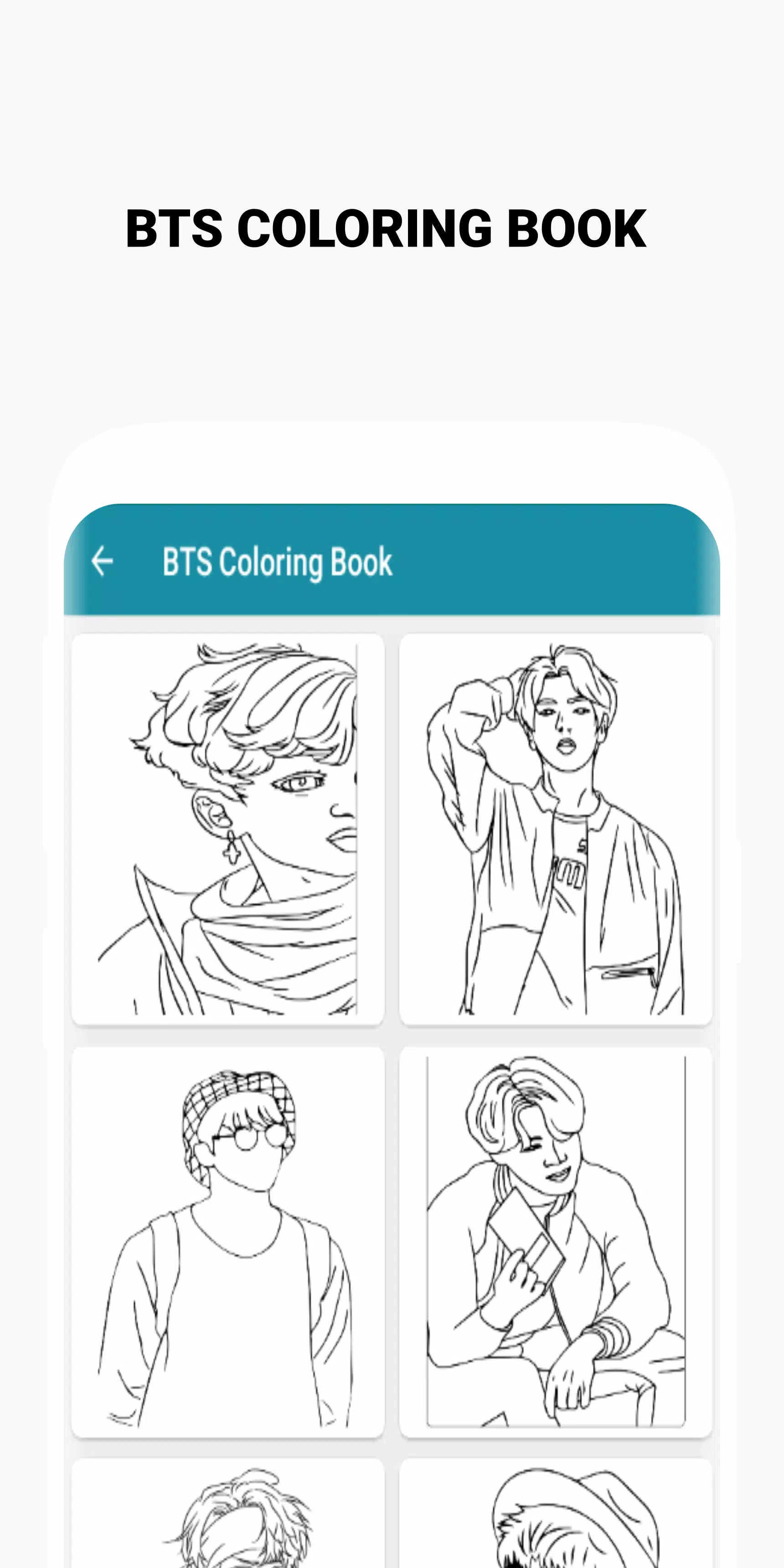 BTS Coloring Book Ekran Görüntüsü 1