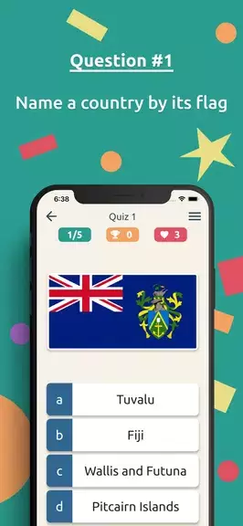 Flags Quiz:  World Geo Trivia 螢幕截圖 1