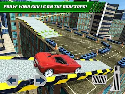 Roof Jumping Car Parking Games Скриншот 1