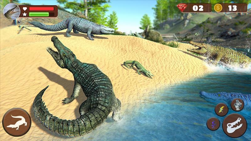 Wild Crocodile Family Sim Game Скриншот 3