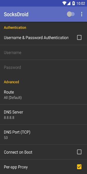 SocksDroid 螢幕截圖 1