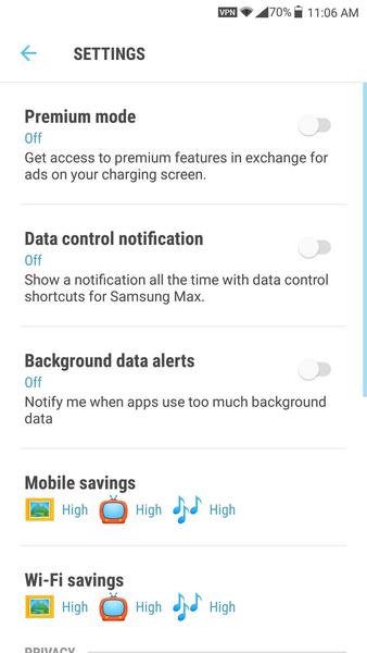 Samsung Max VPN & Data Saver スクリーンショット 1