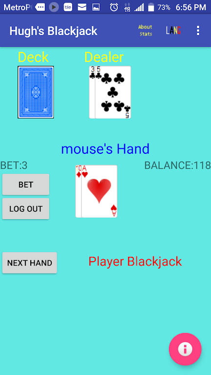 Hugh's Blackjack スクリーンショット 3