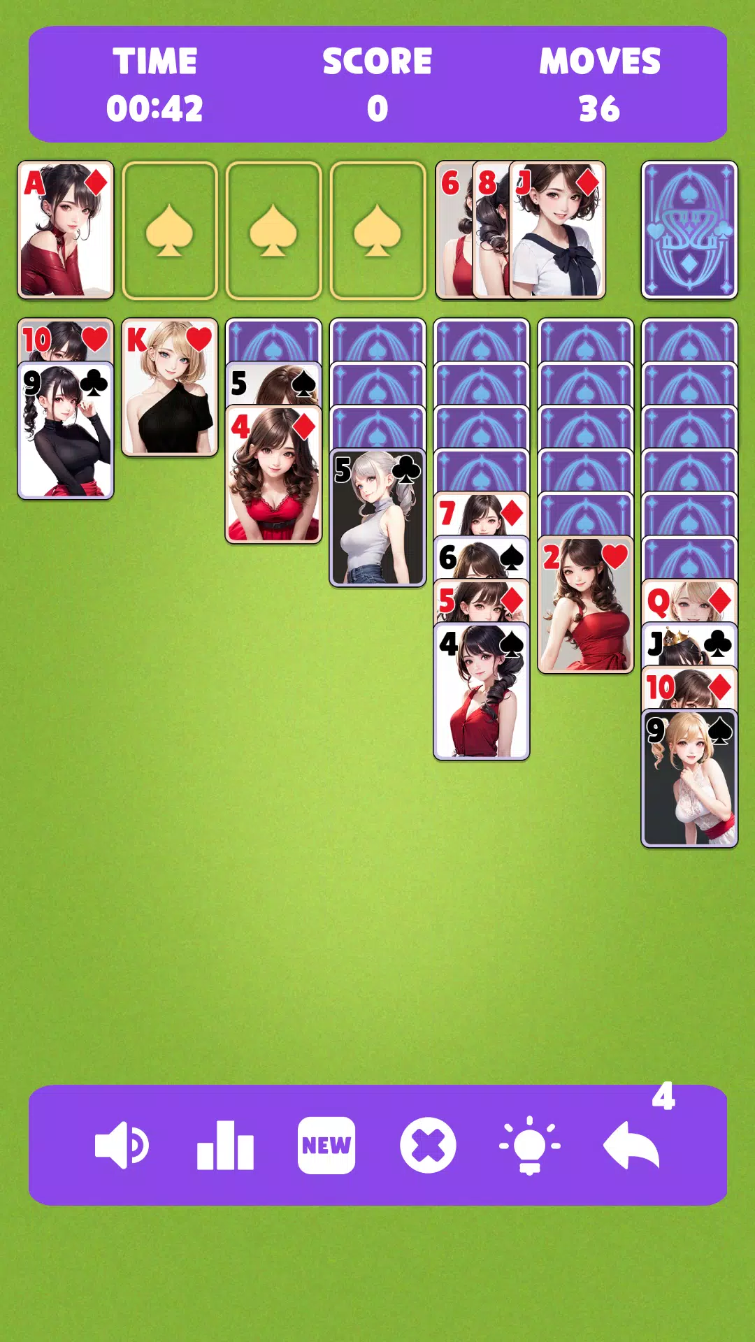 Sexy solitaire girls: ani card Скриншот 3