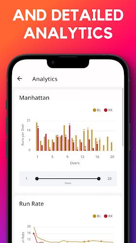 CricScorer-Cricket Scoring App Schermafbeelding 2