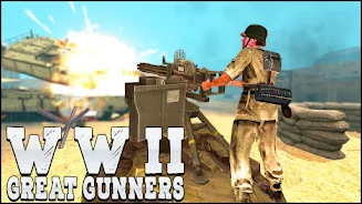 Great World War: WW2 Gun Simul Captura de tela 0