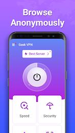 Geek VPN: Fast & Stable Proxy Ảnh chụp màn hình 1