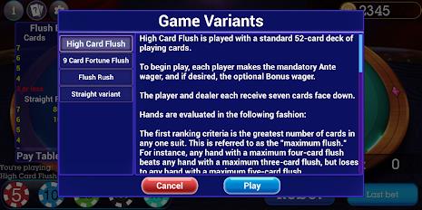 High Card Flush Poker 螢幕截圖 1