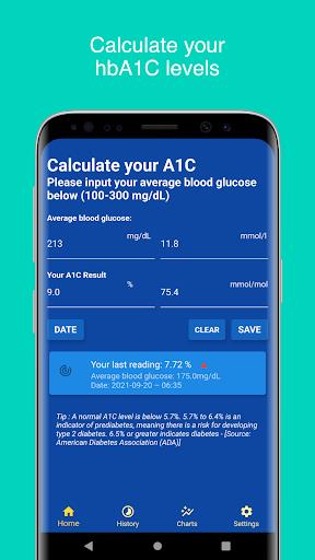 A1C Calculator - Blood Sugar T Ảnh chụp màn hình 0