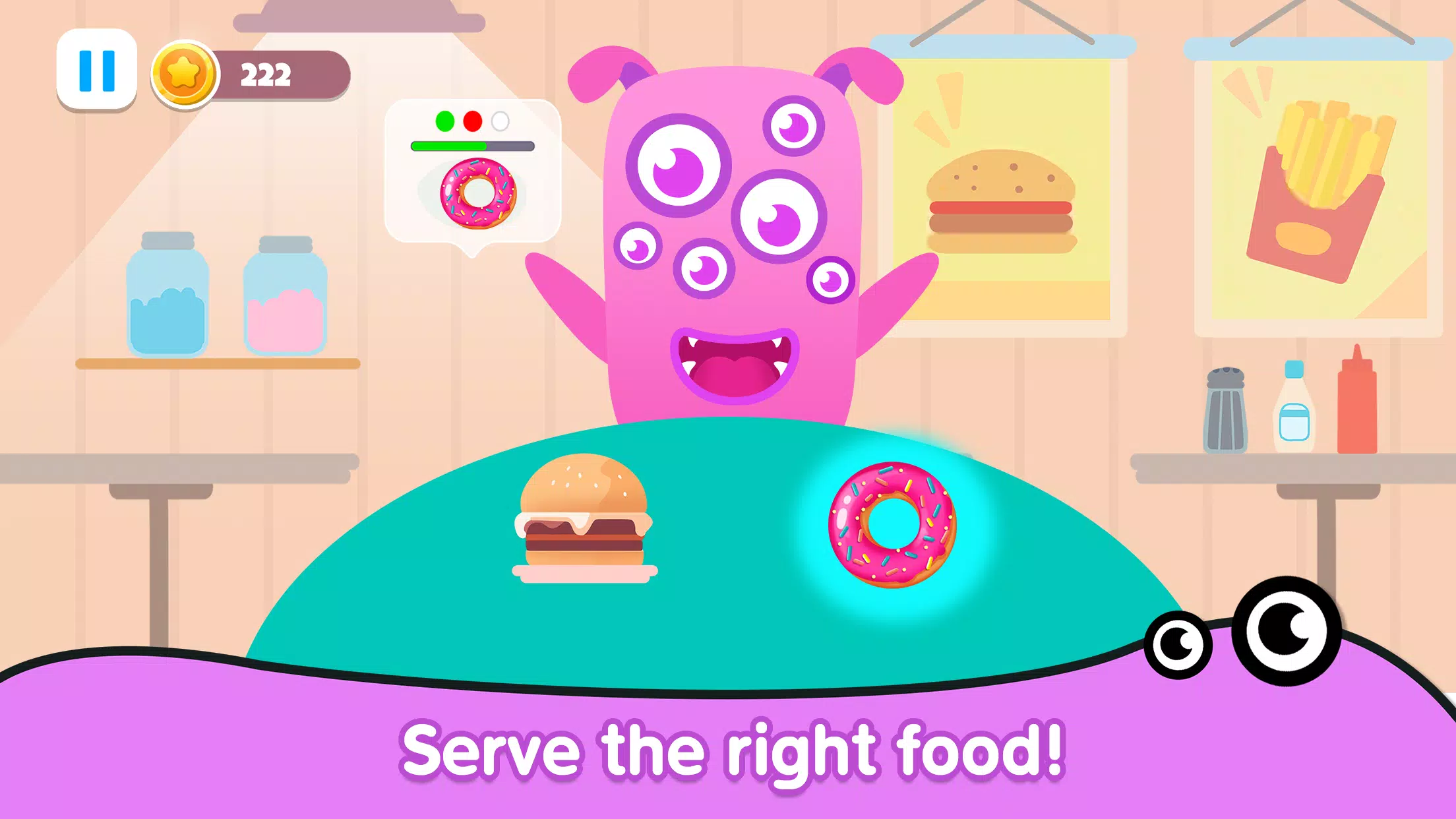 Kitchen monster games for kids Скриншот 1