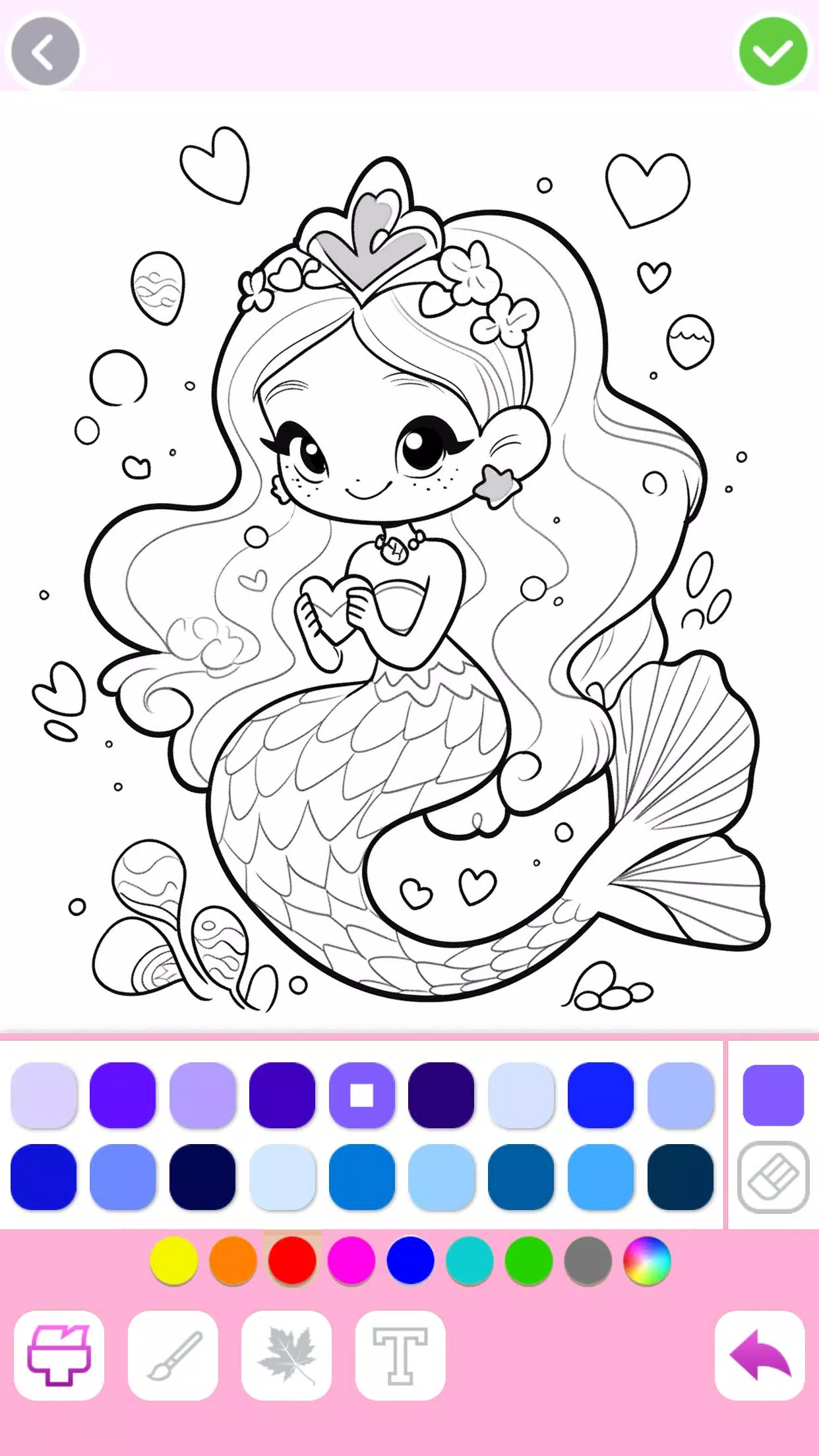 Mermaid Coloring:Mermaid games Captura de tela 0