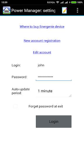 Energenie Power Manager Tangkapan skrin 1