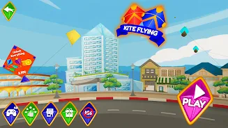 Pipa Layang Kite Flying Game स्क्रीनशॉट 0