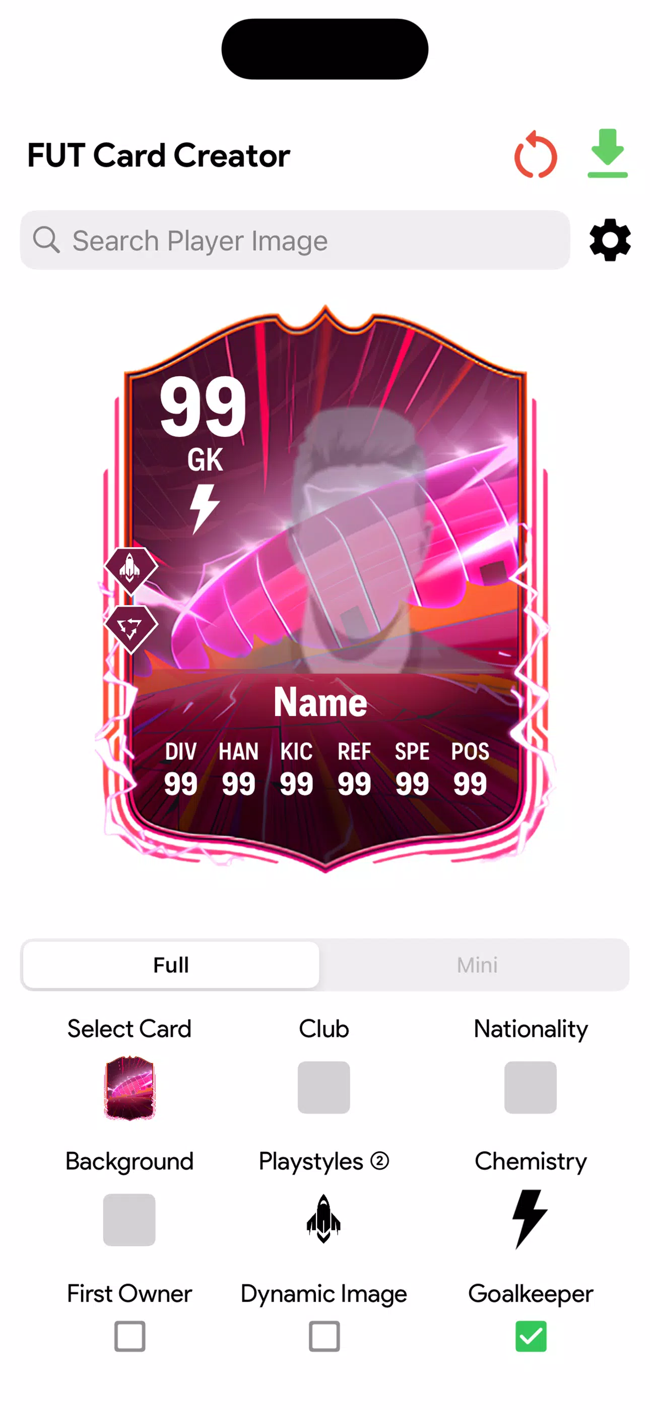 Schermata FC Card Creator 25 1