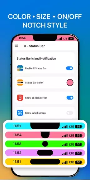 iCenter iOS 16: X - Status Bar Zrzut ekranu 3