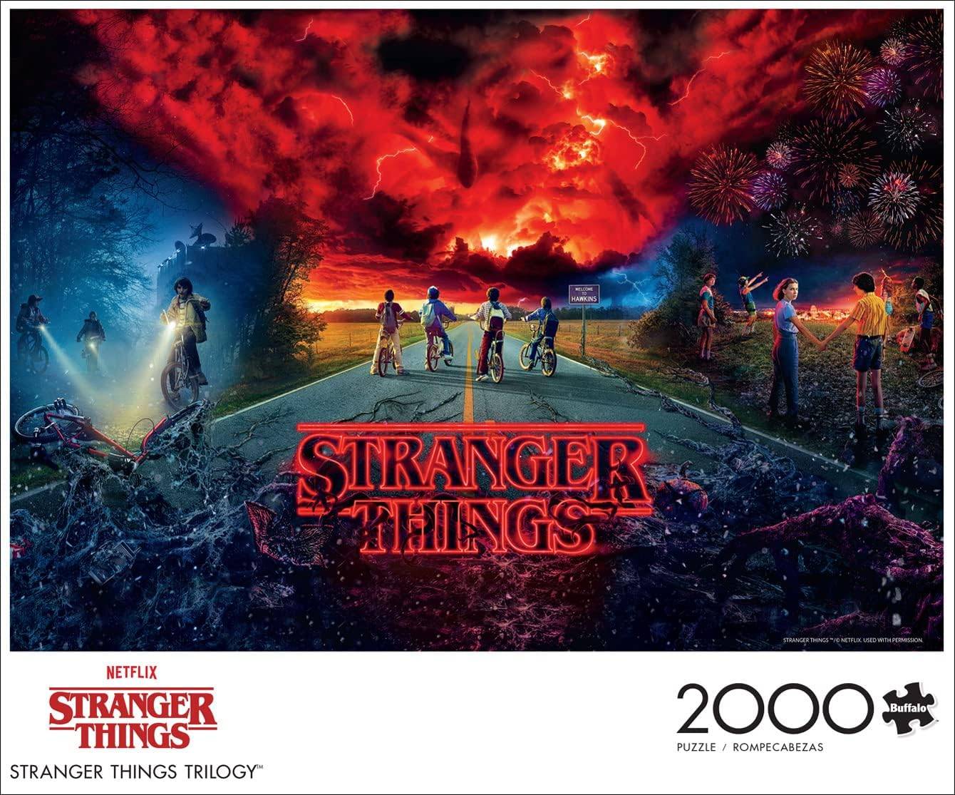 Permainan Buffalo - Stranger Things Trilogy - 2000 Piece Jigsaw Puzzle