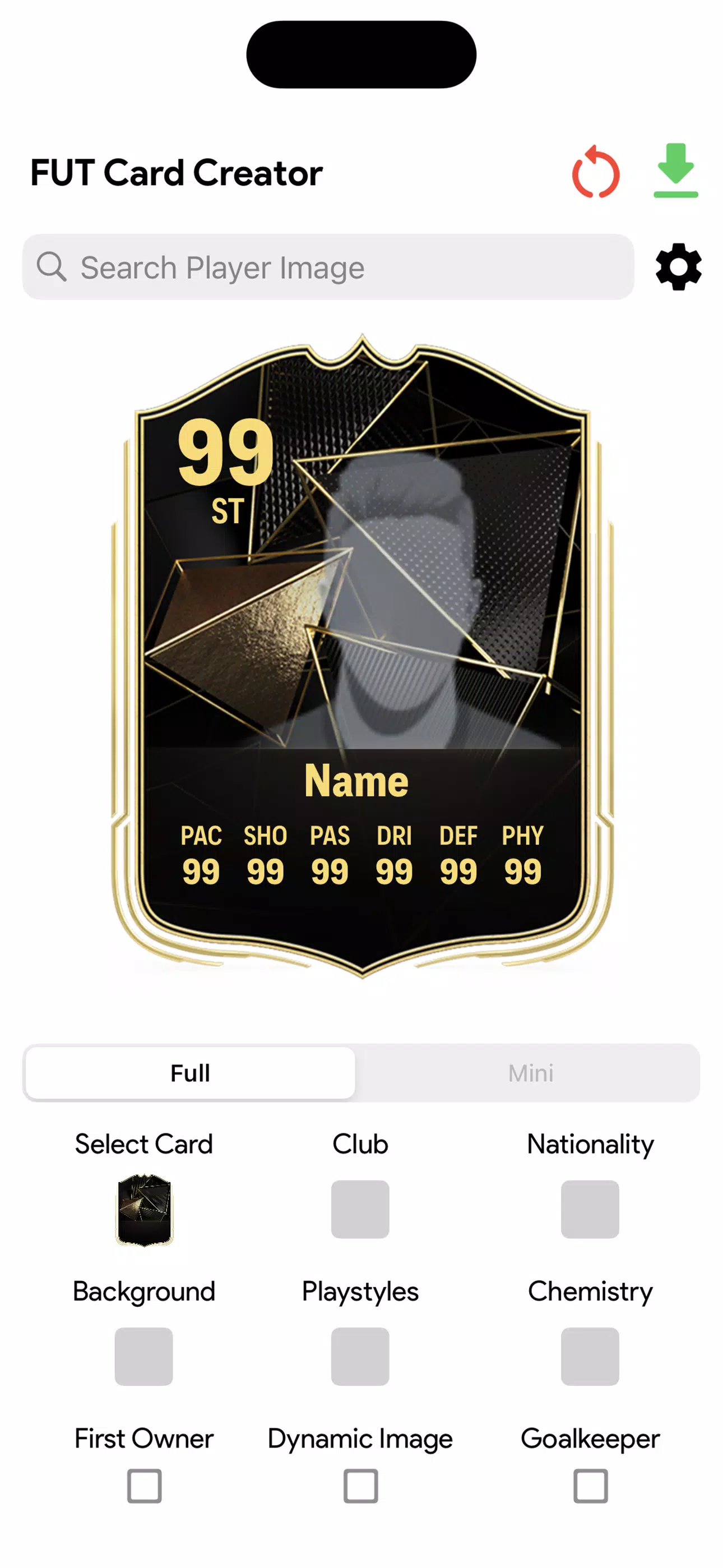 Schermata FC Card Creator 25 3