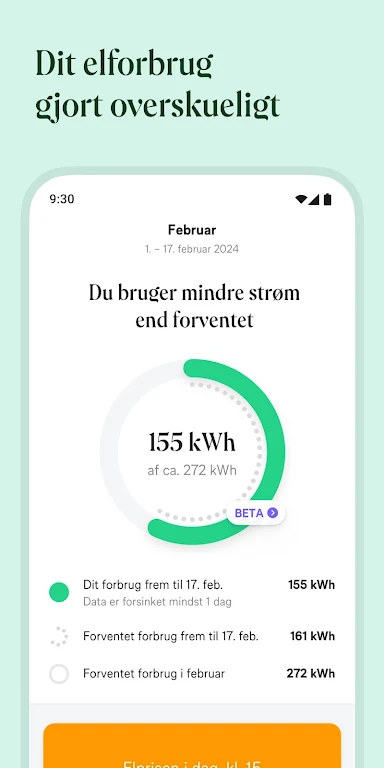 Norlys – forbrug og elpriser Tangkapan skrin 0