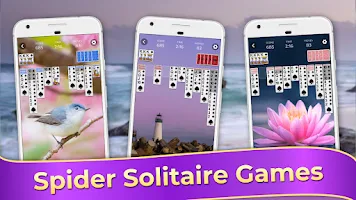 Spider Solitaire Classic Games スクリーンショット 1