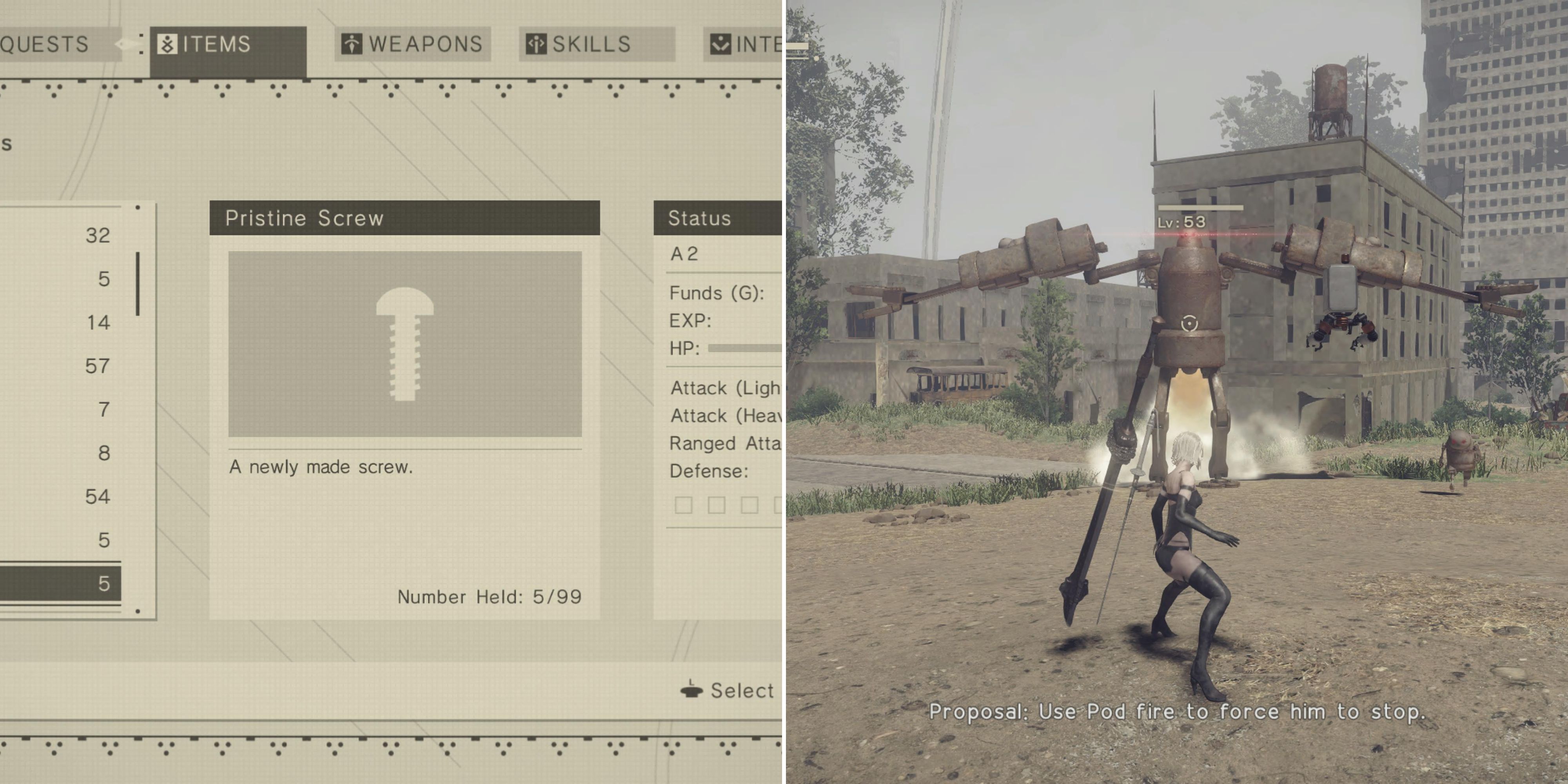 Entdecken Sie unberührte Schraubenorte in Nier: Automata