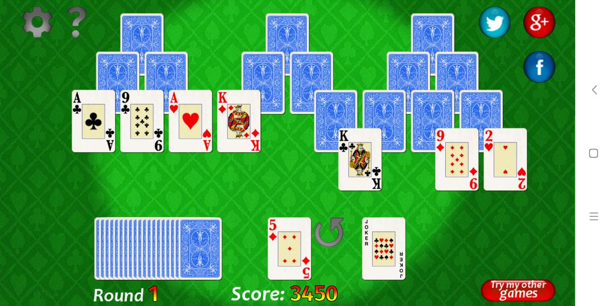 Vegas Solitaire TriPeaks Скриншот 1