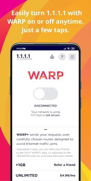 1.1.1.1 + WARP: Safer Internet スクリーンショット 3