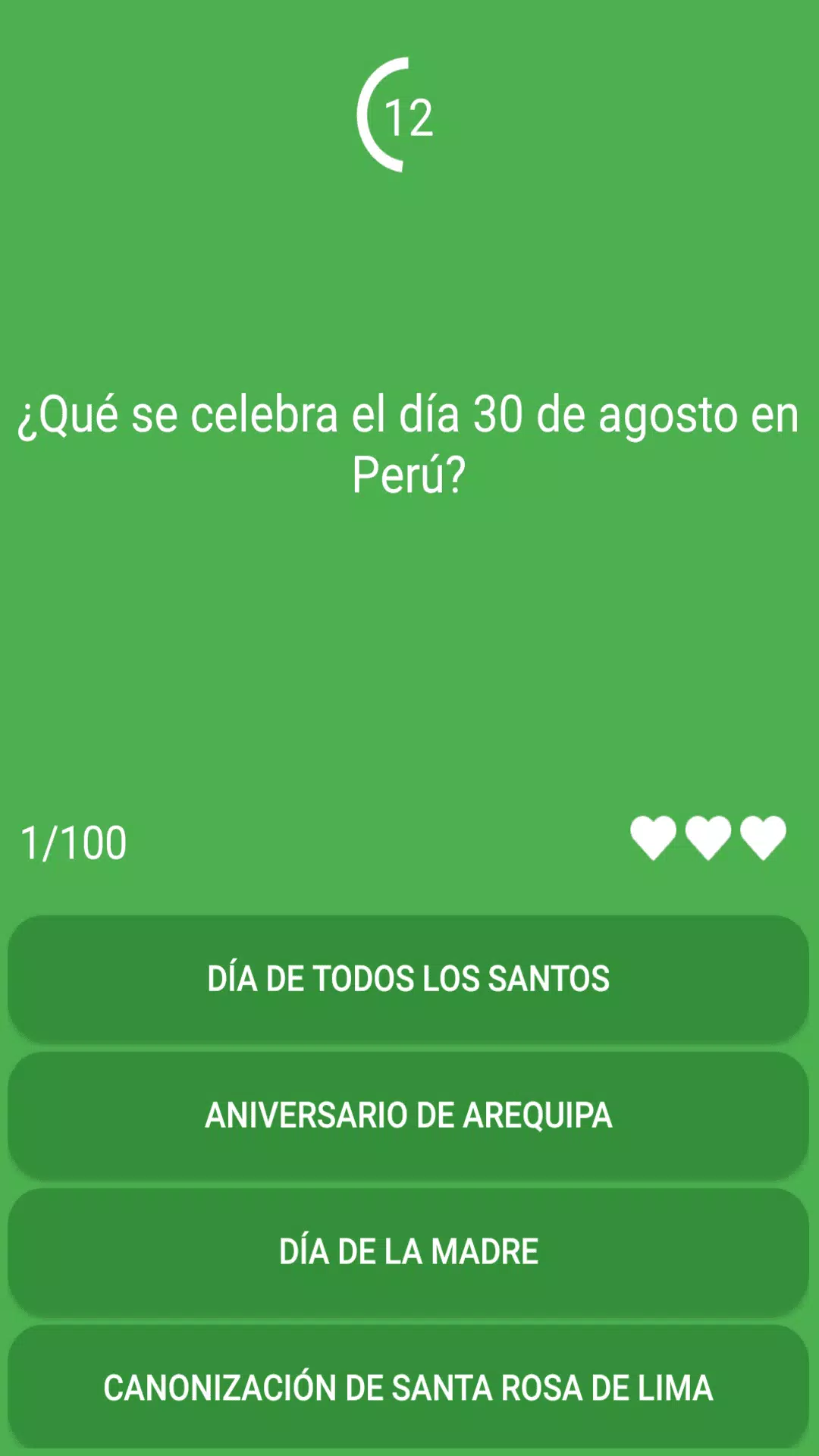 Test: ¿Cuánto sabes de Perú? Captura de pantalla 1